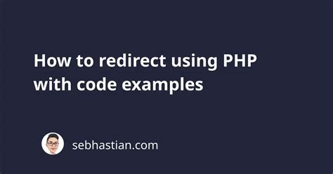 how to use redirect in php