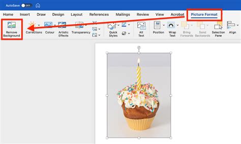how to use remove background in word