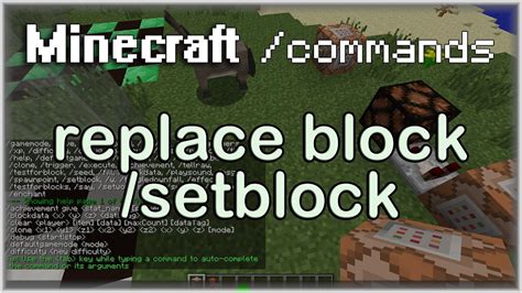 how to use setblock in minecraft