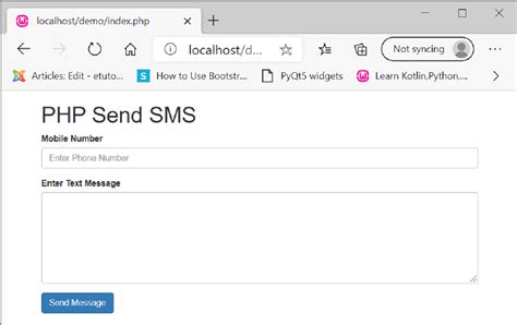 how to use sms api in php