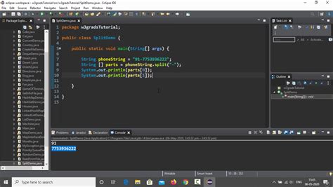 how to use split in java