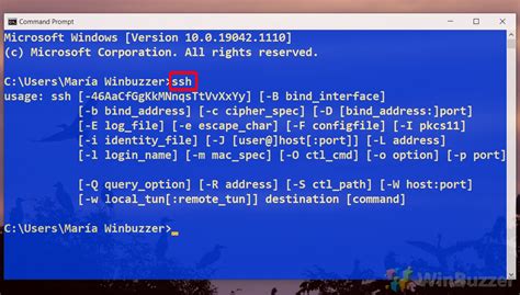 how to use ssh command in windows