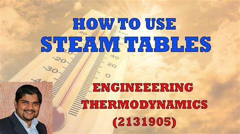 how to use steam table in thermodynamics
