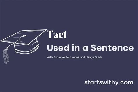 how to use tact in a sentence