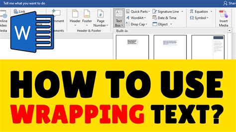 how to use text wrapping in word