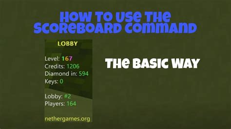 how to use the scoreboard command