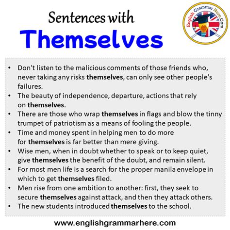 how to use themselves in a sentence