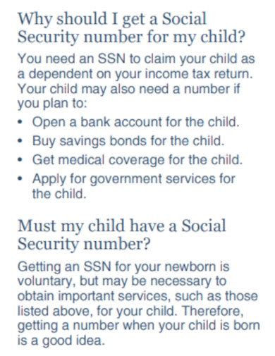 how to apply ssn for child