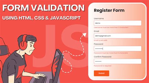 how to validate registration form in javascript