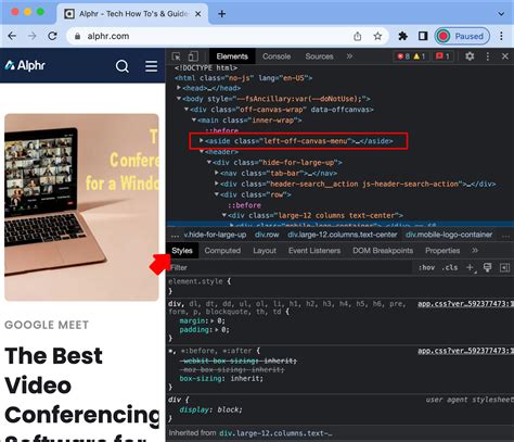 how to view css code in chrome