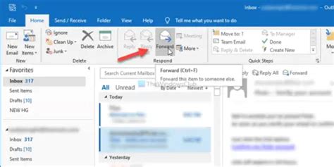 how to view forwarded emails in outlook