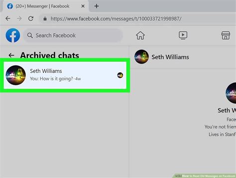how to view old messages in facebook