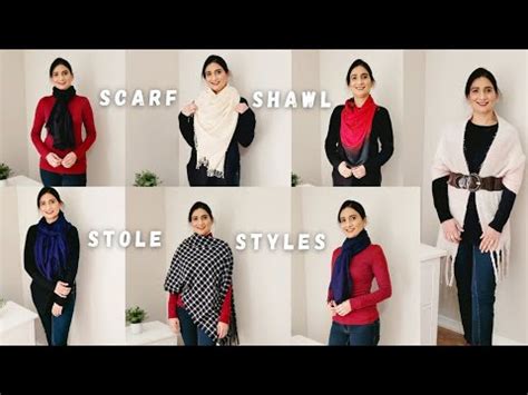 how to wear stole in different ways