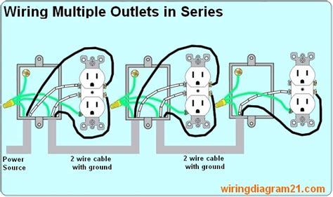 how to wire a receptacle in series