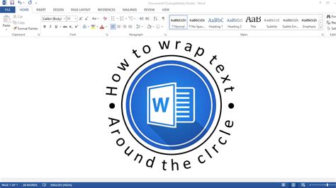 how to wrap text around a circle in microsoft word with an image of a