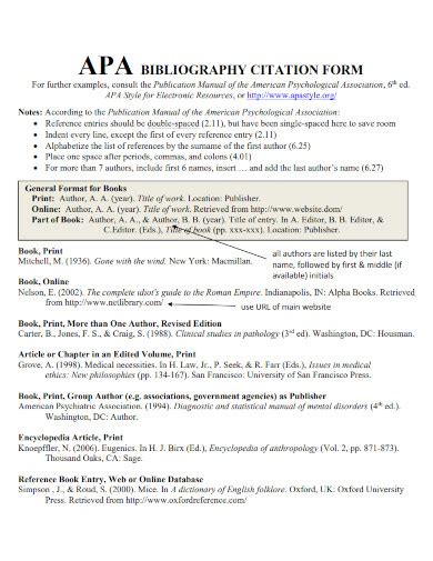 how to write a biography with citations