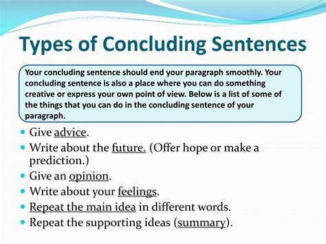 How To Write A Concluding Sentence With Examples Writing Concluding Sentences Practice - Writing Concluding Sentences Practice