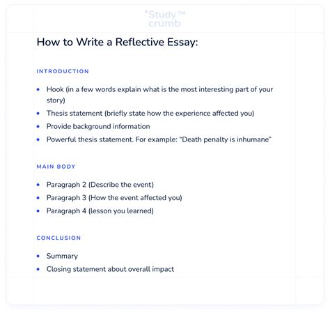 how to write a design reflection