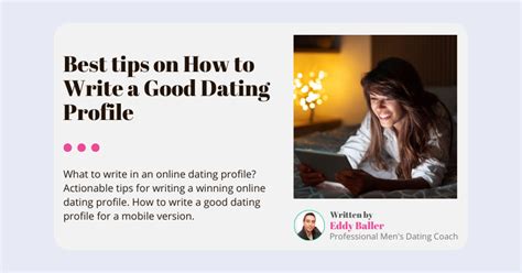 how to write a good dating profile for a guy