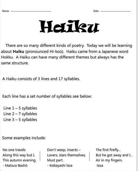 How To Write A Haiku Format Rules Structure Haiku Writing - Haiku Writing
