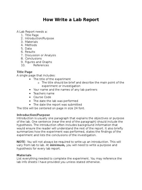 How To Write A Lab Report Step By Science Experiment Results - Science Experiment Results