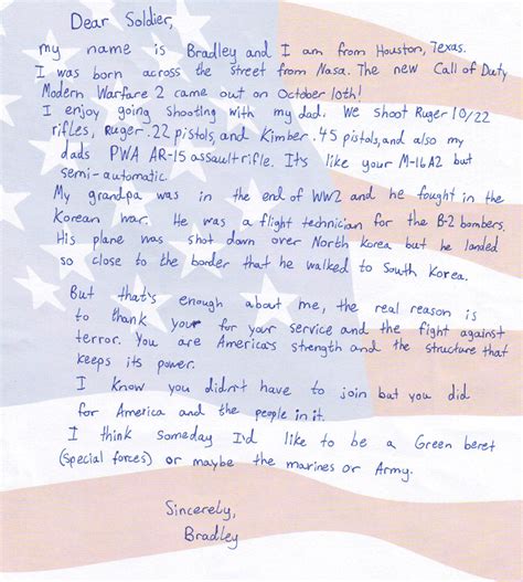how to write a letter to a soldier Google Search Letters to