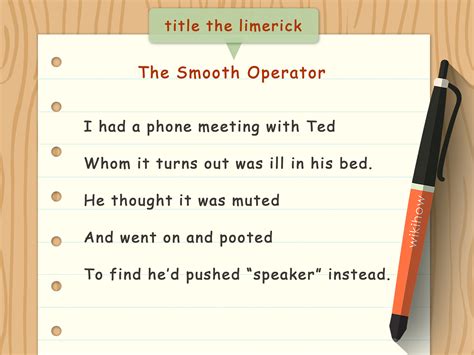 How To Write A Limerick Rhyme Scheme Syllables Writing A Limerick - Writing A Limerick