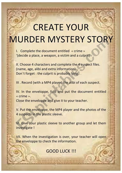 How To Write A Murder Mystery All The Writing A Mystery - Writing A Mystery