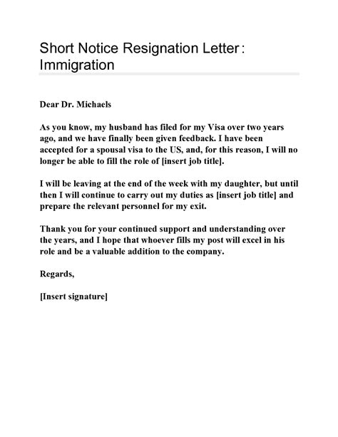 How To Write A Notice Of Resignation Letter