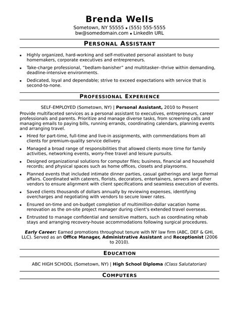 How To Write A Personal Assistant Resume With Personal Assistant Duties For Resume - Personal Assistant Duties For Resume