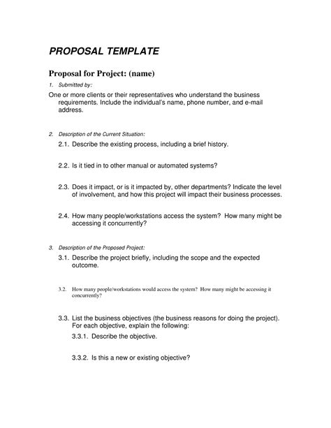 How To Write A Proposal Template
