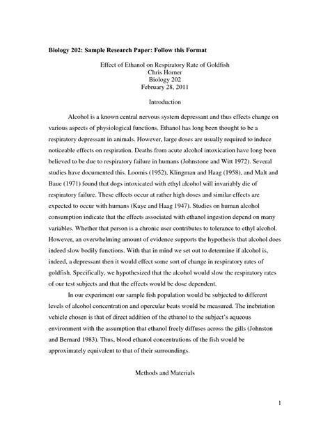 how to write a research paper biography
