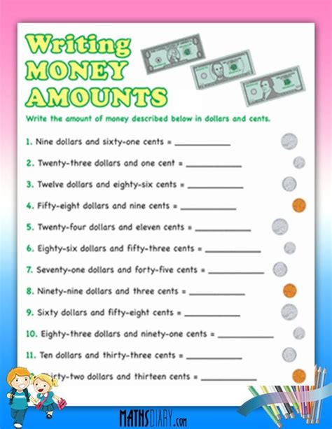 How To Write Amounts Of Money Lesson For Writing Money In Words - Writing Money In Words