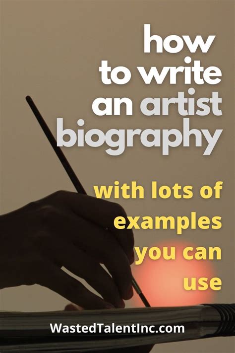 how to write an artist biography example