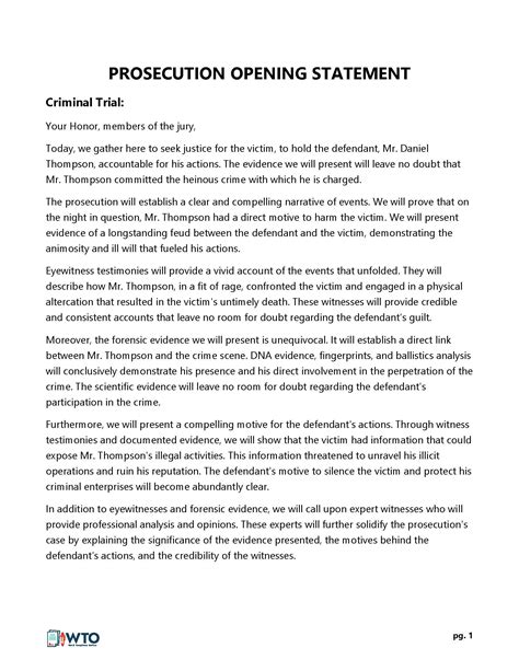 how to write an opening statement trial