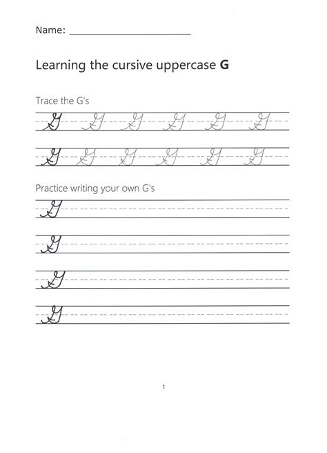 How To Write Cursive G Worksheet And Tutorial Cursive Lower Case G - Cursive Lower Case G
