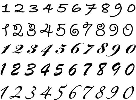 How To Write Cursive Numbers 1 20 Handwriting Calligraphy Numbers 1 10 - Calligraphy Numbers 1 10