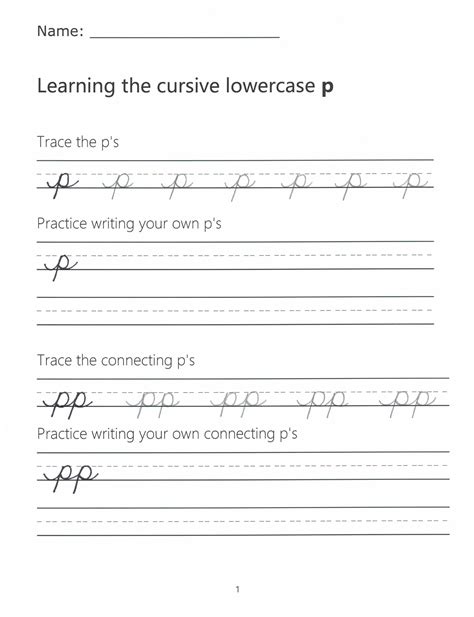 How To Write Cursive P Worksheet And Tutorial Letter P In Cursive Writing - Letter P In Cursive Writing