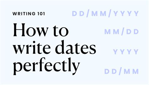 How To Write Dates Perfectly Writer Dates In Writing - Dates In Writing