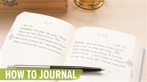how to write journal diary