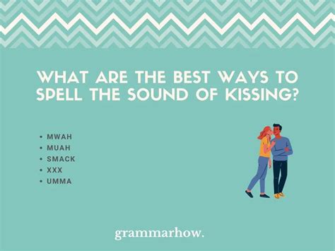 how to write kiss sound in english