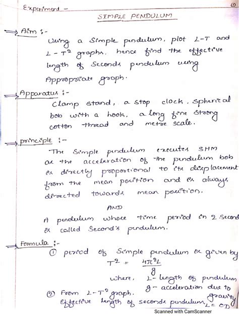 How To Write Physics Practical Class 11