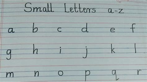 How To Write Small Letters A To Z Small Letters In 4 Lines - Small Letters In 4 Lines