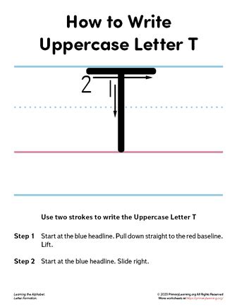 How To Write T In Uppercase Letters Alphabets Practice Writing Letter T - Practice Writing Letter T