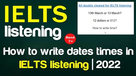 how to write time in ielts