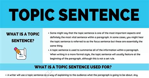 How To Write Topic Sentences 4 Steps Examples Practice Writing Topic Sentences - Practice Writing Topic Sentences