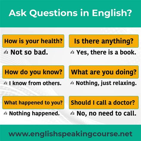 how we ask questions in english