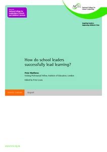 Read Online How Do School Leaders Successfully Lead Learning Digital 