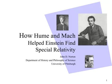 Read Online How Hume And Mach Helped Einstein Find Special Relativity 