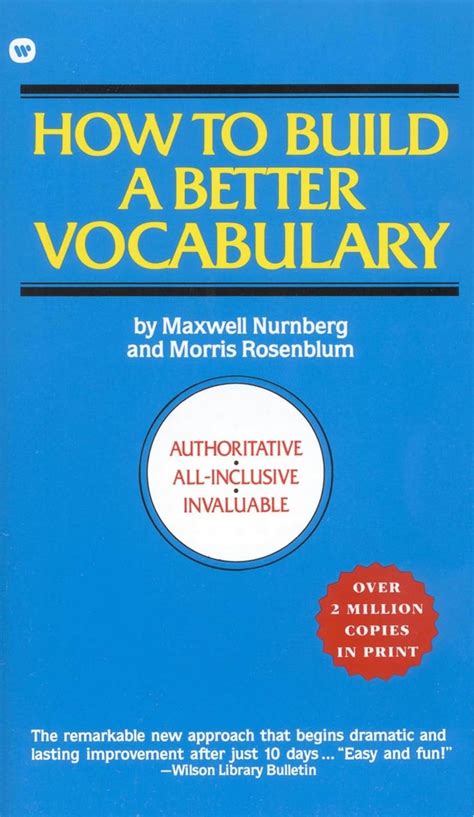 Download How To Build A Better Vocabulary English By Morris Rosenblum Maxwell Nurnberg 